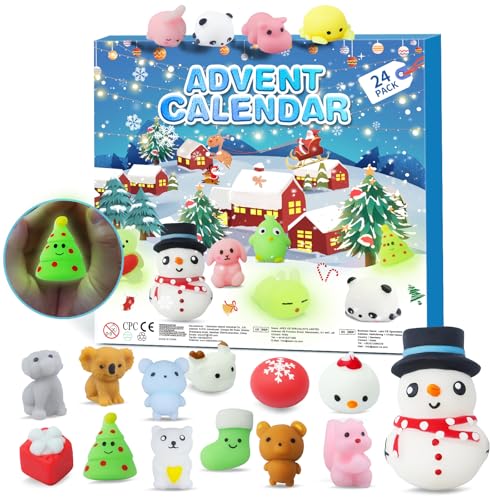 24 Pcs Squishies Fidget Advent Calendar J736