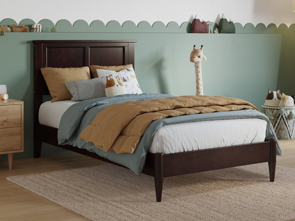 Twin Solid Wood Low Profile Platform Bed Y948