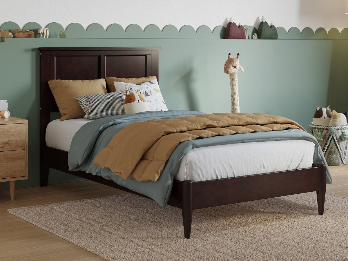 Twin Solid Wood Low Profile Platform Bed Y948