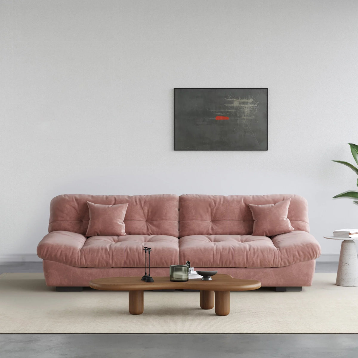 Velvet 3-Seat Cloud Sofa K65302