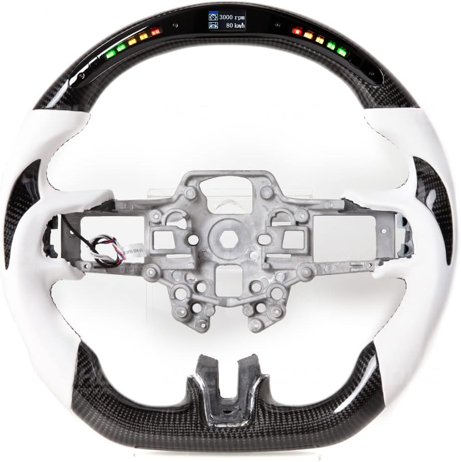 Matte Forged Carbon Fiber LED Steering Wheel Q38440