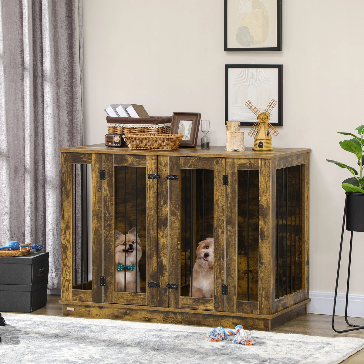 Large Dog Crate with Removable Panel X36232
