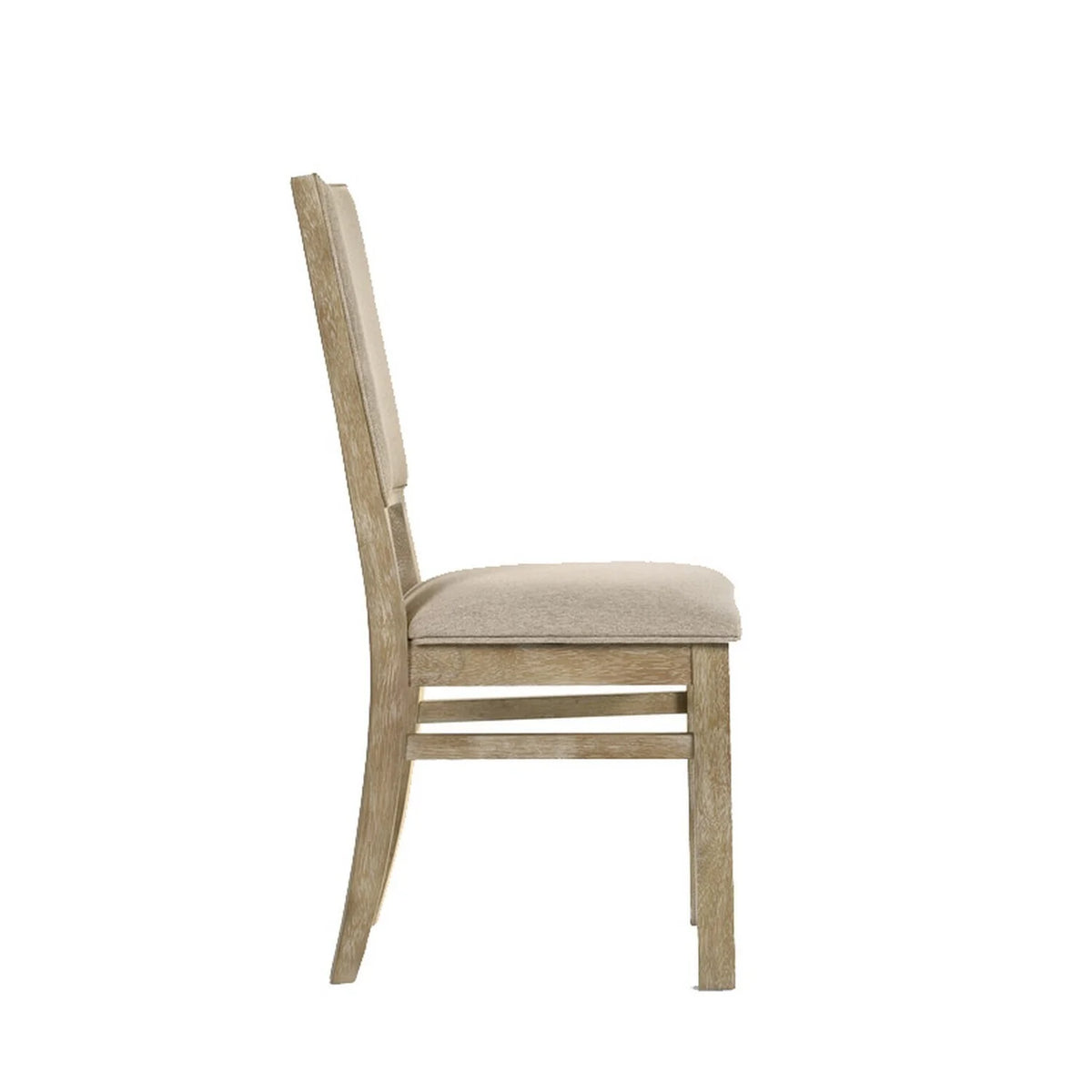 22 Inch Wood Dining Chairs Set Of 2 Beige Cushioning T536