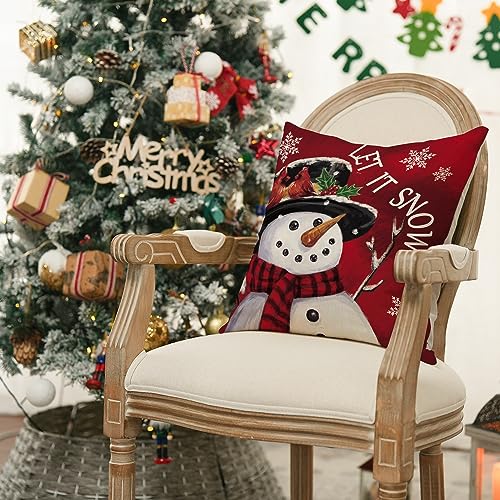 Merry Christmas 18 x 18 Inch Throw Pillow Covers Set of 4 W844