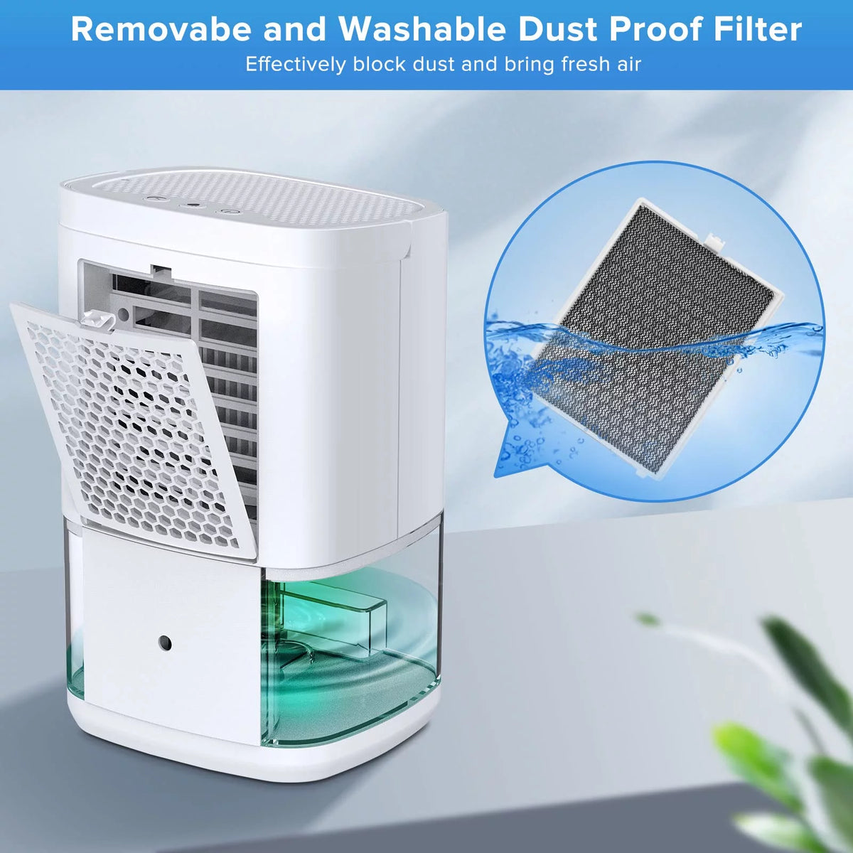 35oz Portable Mini Dehumidifier with 7 LED Lights B21243