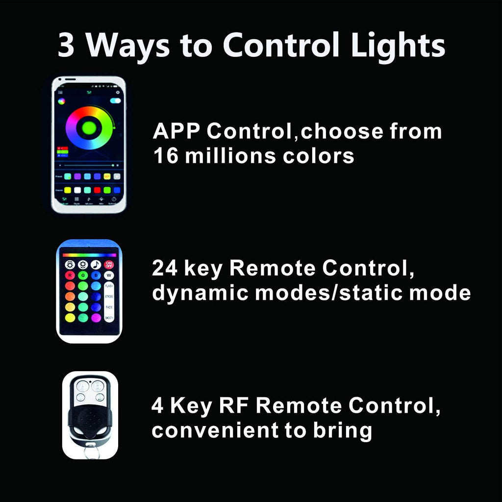 18 Pods Waterproof Multicolor LED Rock Lights Kit B276