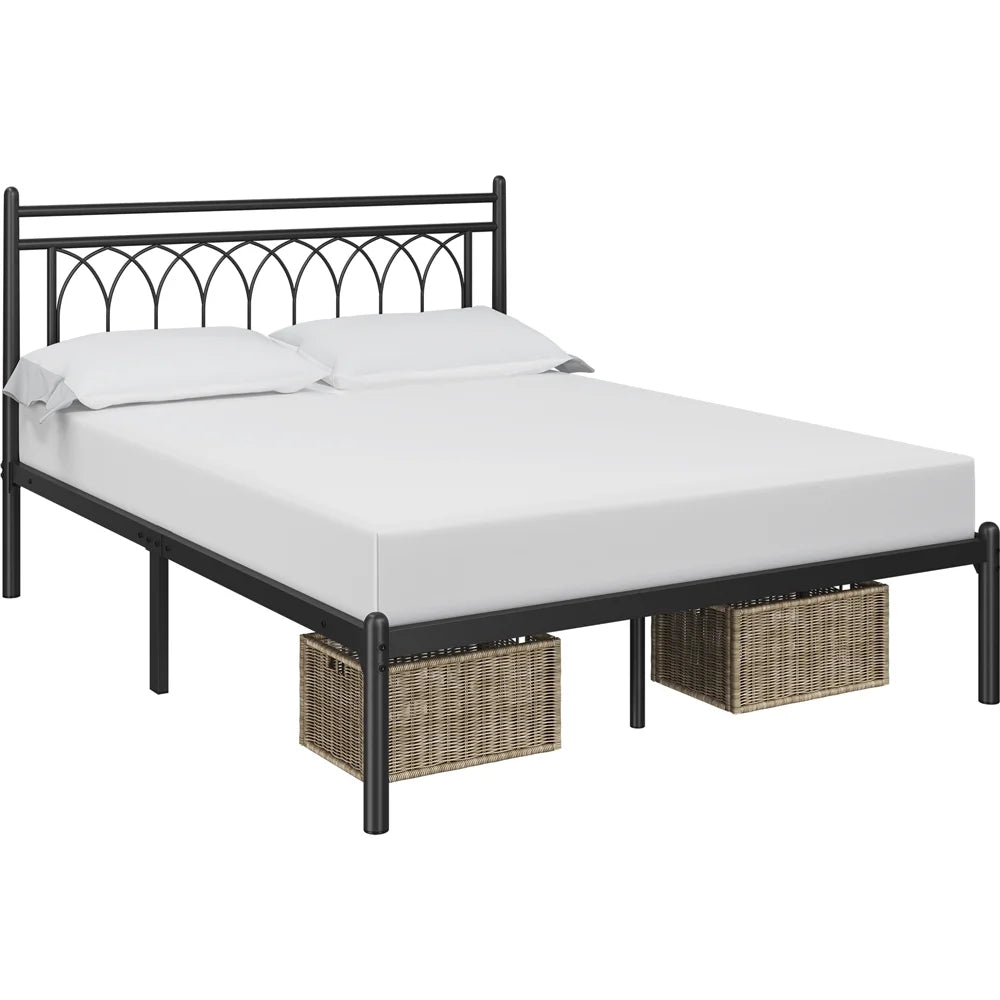 Black Queen Metal Platform Bed F569928
