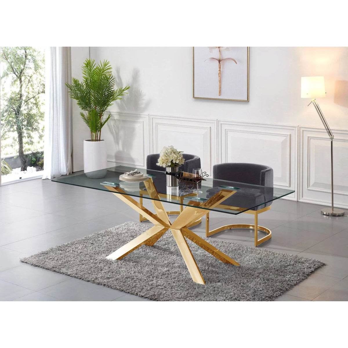 Gold Dining Table W561