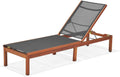 Black Eucalyptus Wood Patio Sling Lounger Q6948