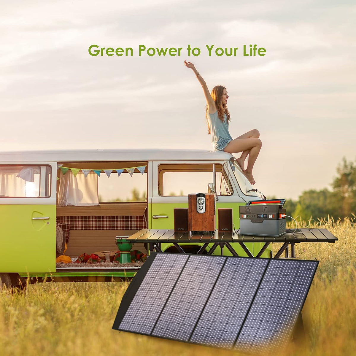 200W Portable Foldable Solar Panel Kit V89086