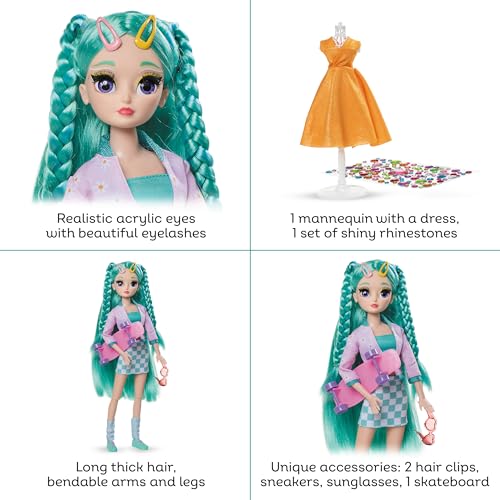 Fashion Doll with Outfit, Accessories, Skateboard & Designer Set T628