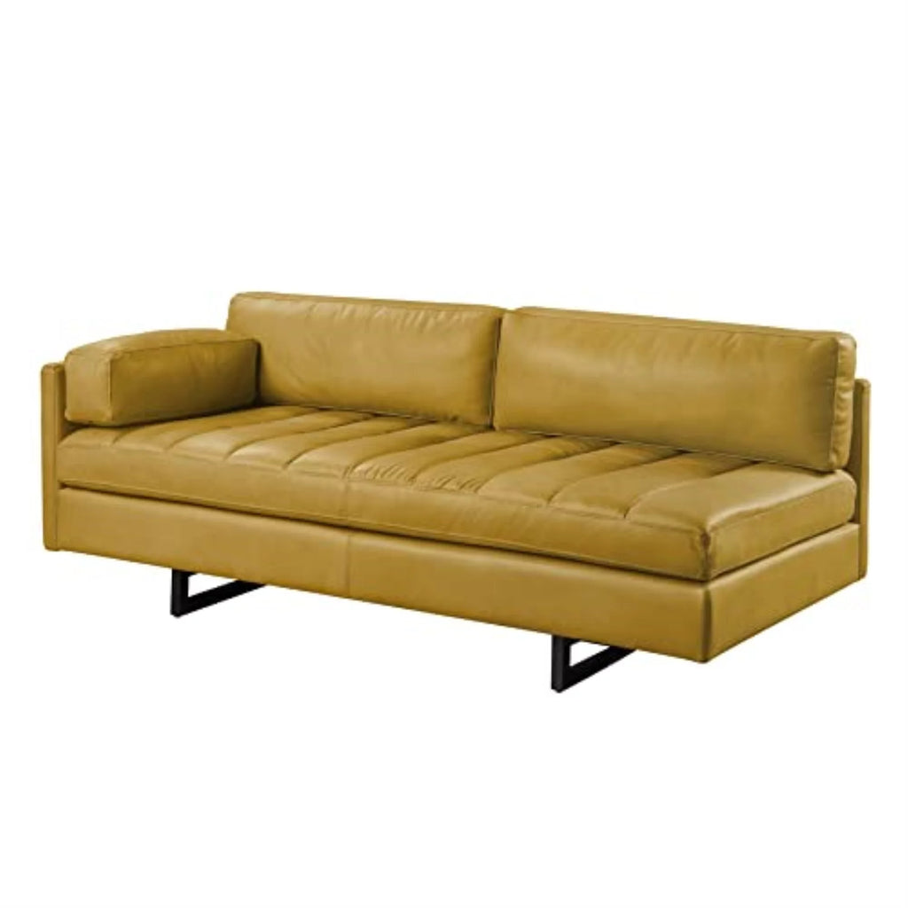 Turmeric Top Grain Leather Sofa with Pillow R89127