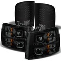 Black Smoked LED Projector Headlights and Tail Light T47686