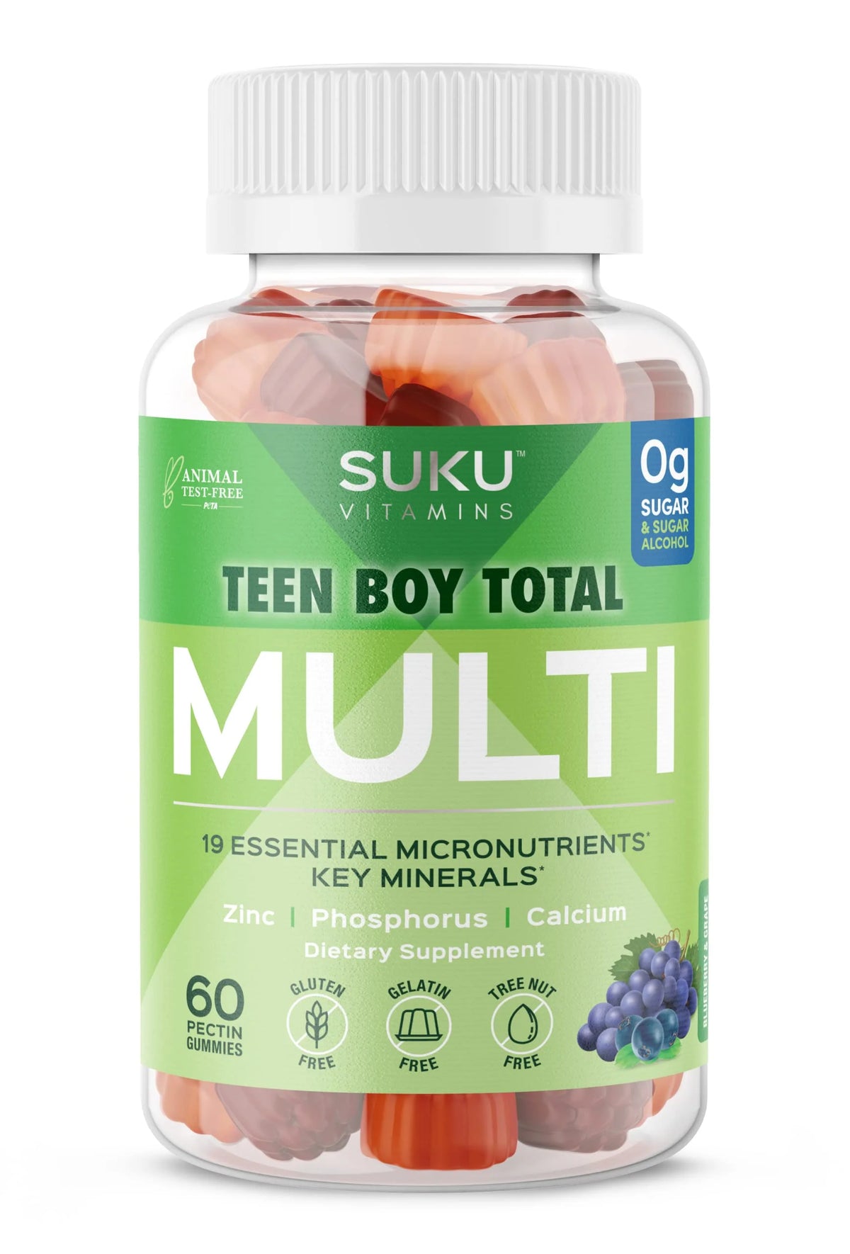 Sugar Free Vegetarian Multivitamin Gummy Supplement 60 Count C571