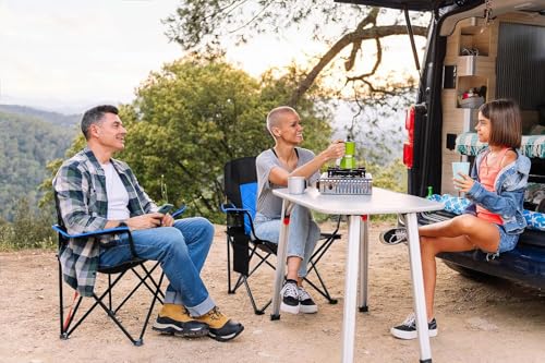 Oversized Padded Camping Chair 2 Pack Black T7368