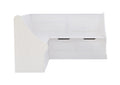 White Wood Corner Dining Bench with Storage U97201