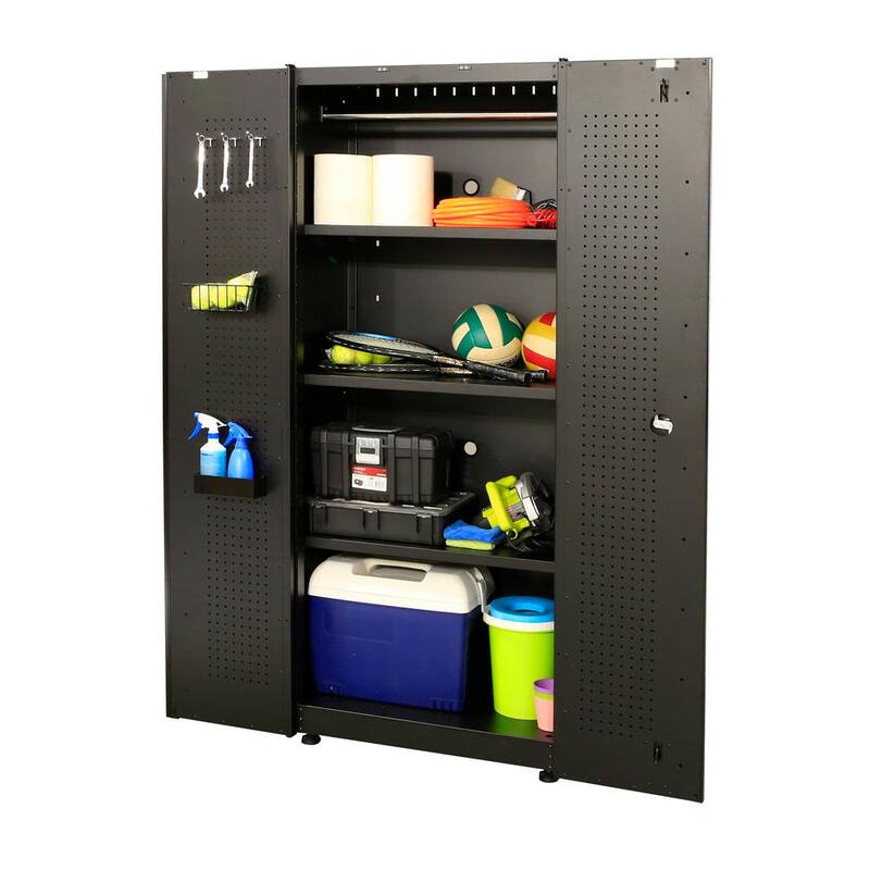 10-Piece Welded Steel Garage Storage System in Black Q562