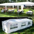 10'x30' Outdoor Canopy Tent with 8 Side Walls White K92468