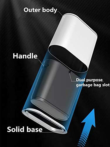 12 Liter White Plastic Trash Can with Press Top Lid F220727