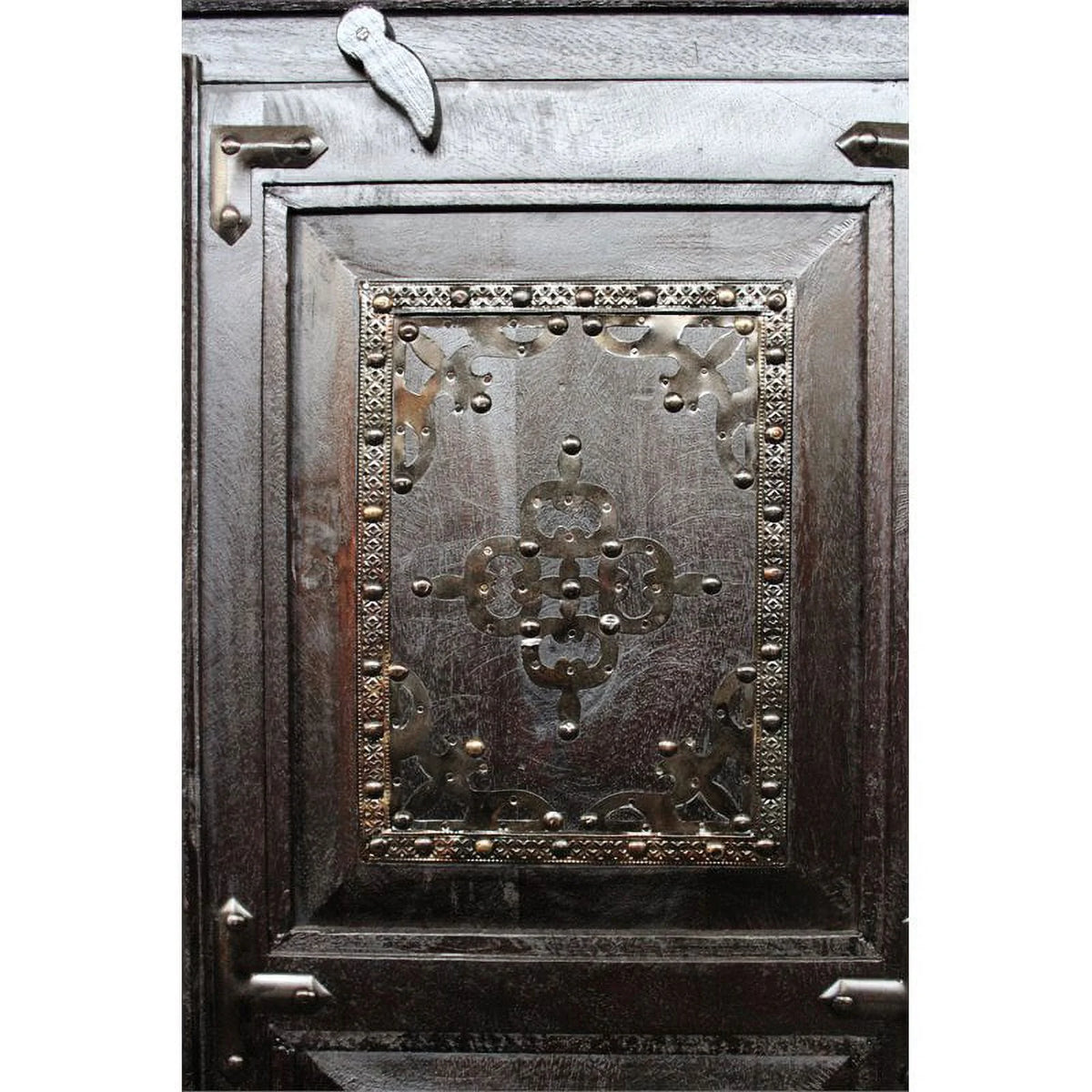 Solid Wood 2 Door Cabinet in Brown H69615
