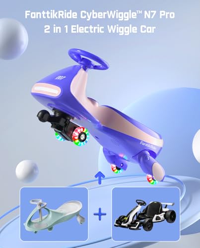12V Electric Wiggle Car with Pedal, Rechargeable Battery, 2 Speed, Flashing Wheels, Blue T8774