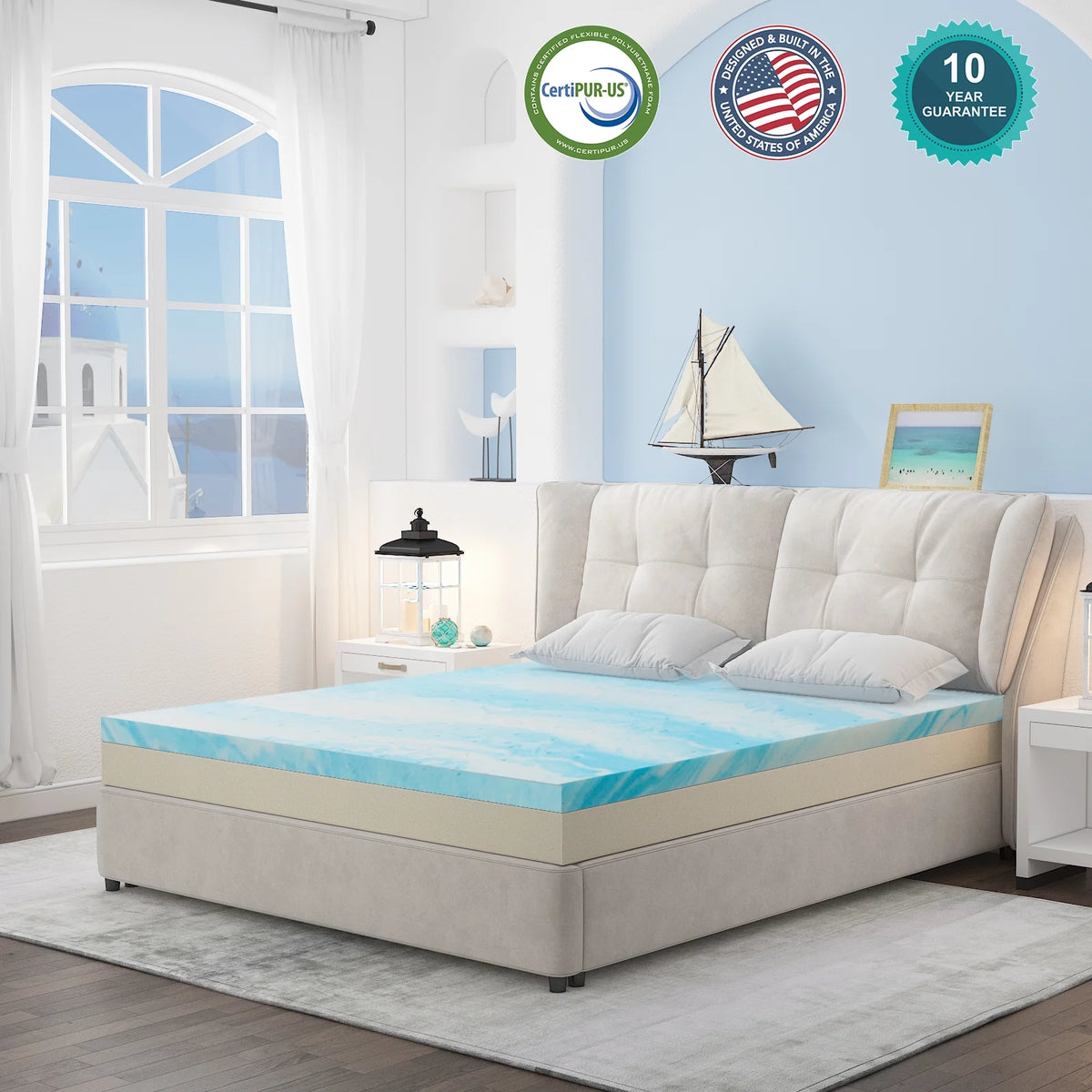 3 Inch Twin Gel Memory Foam Mattress Topper Y206614