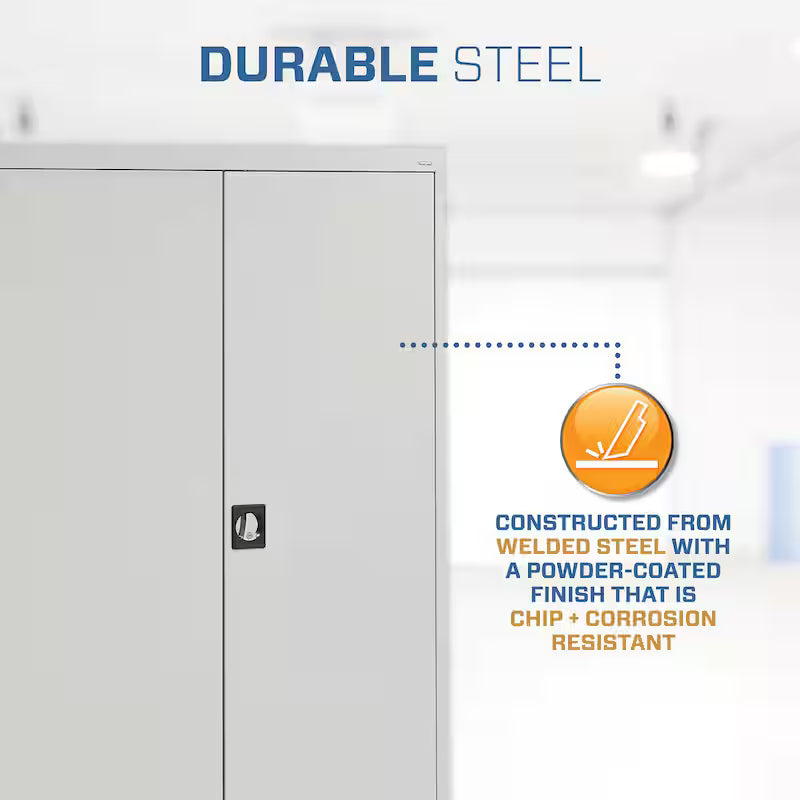 Steel Freestanding Garage Cabinet in Gray F588399