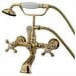 Oil Rub Bronze Wall Mount Clawfoot Tub Filler with Hand Shower F6344