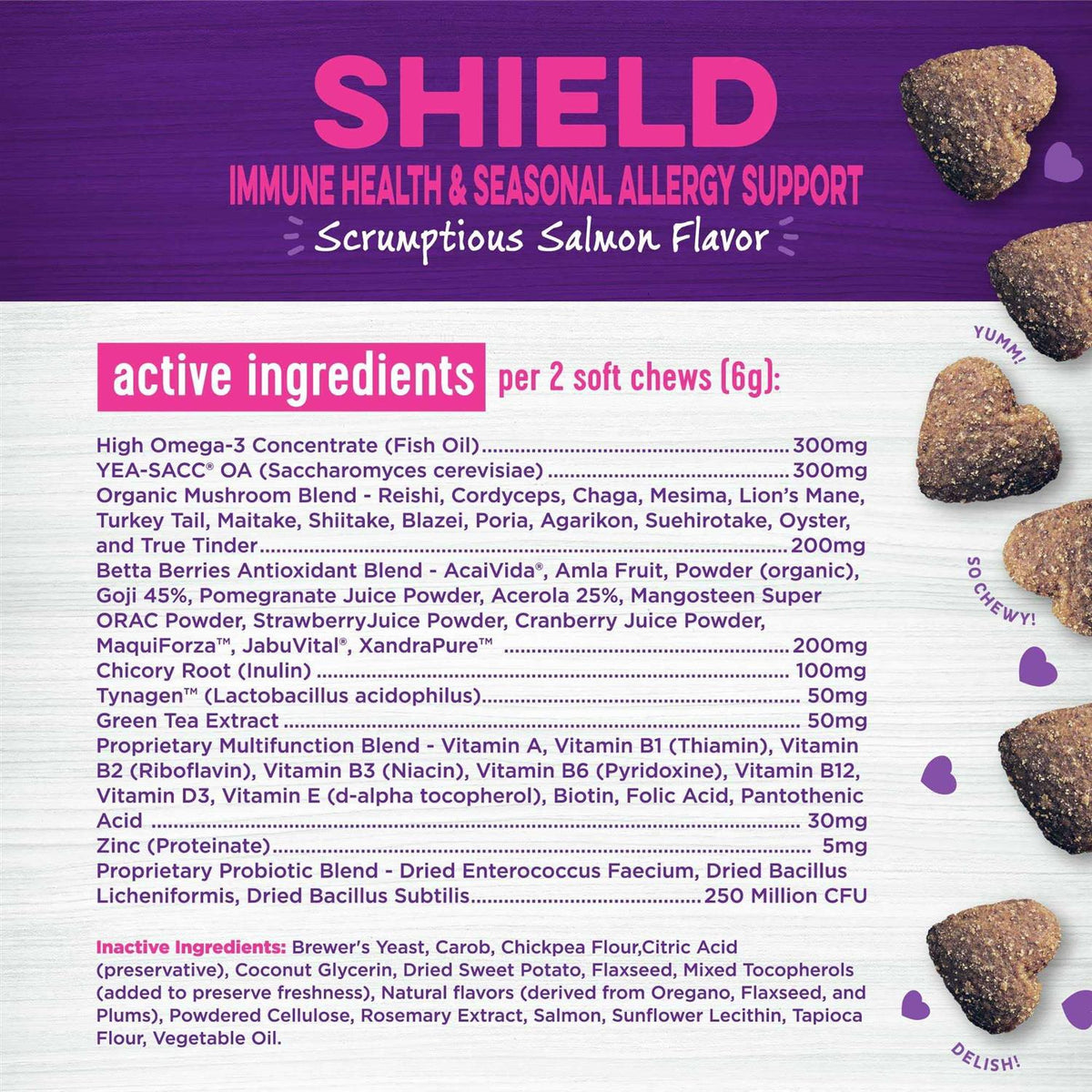 Salmon Flavored Soft Chew Immune & Allergy Supplements for Dogs J20291