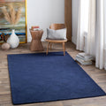 Wool 5x7 Navy Area Rug U391