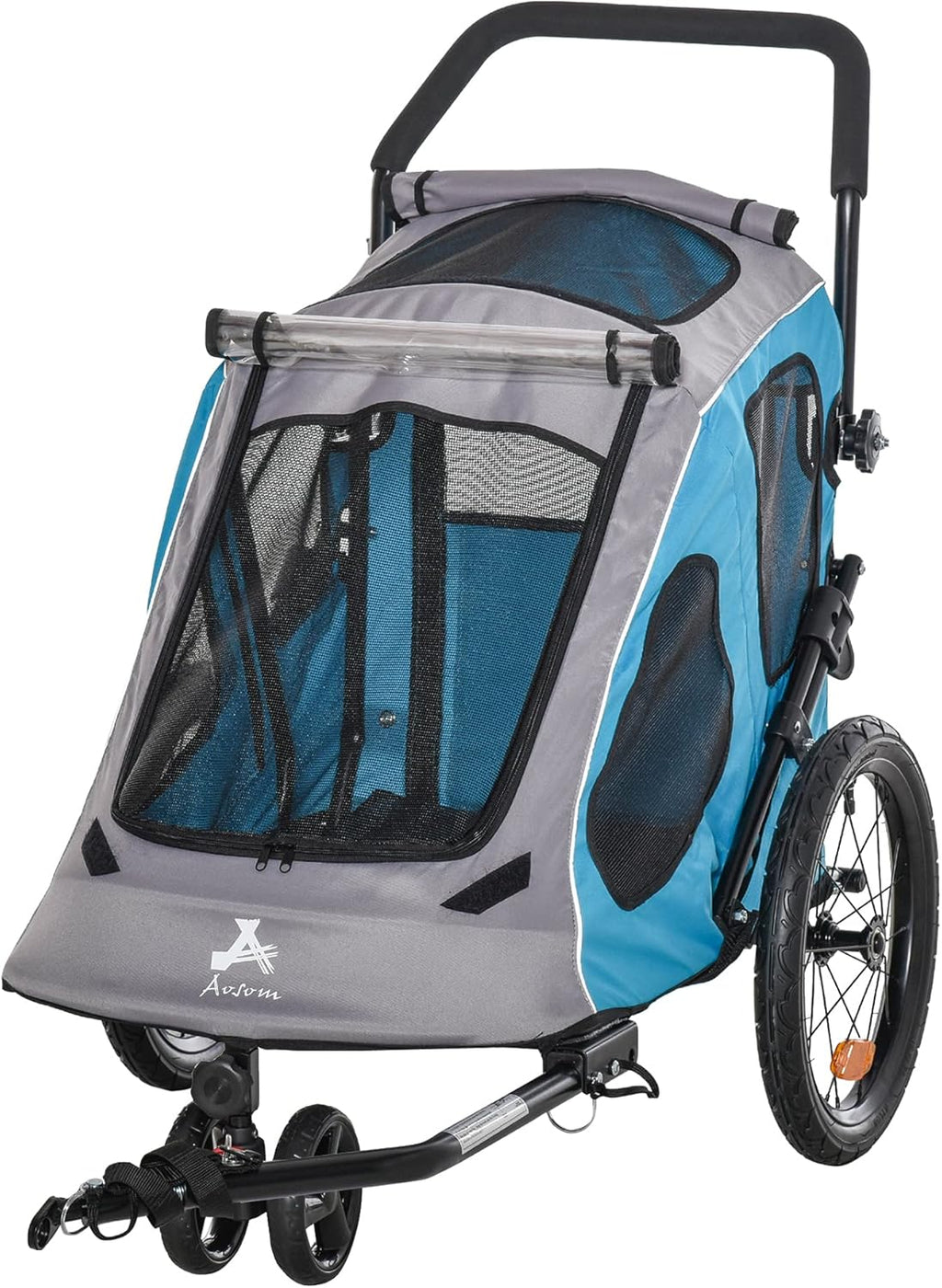 Dog Bike Trailer 2-in-1 Pet Stroller with 360 Swivel Wheel T22005