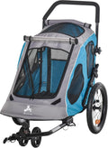 Dog Bike Trailer 2-in-1 Pet Stroller with 360 Swivel Wheel T22005
