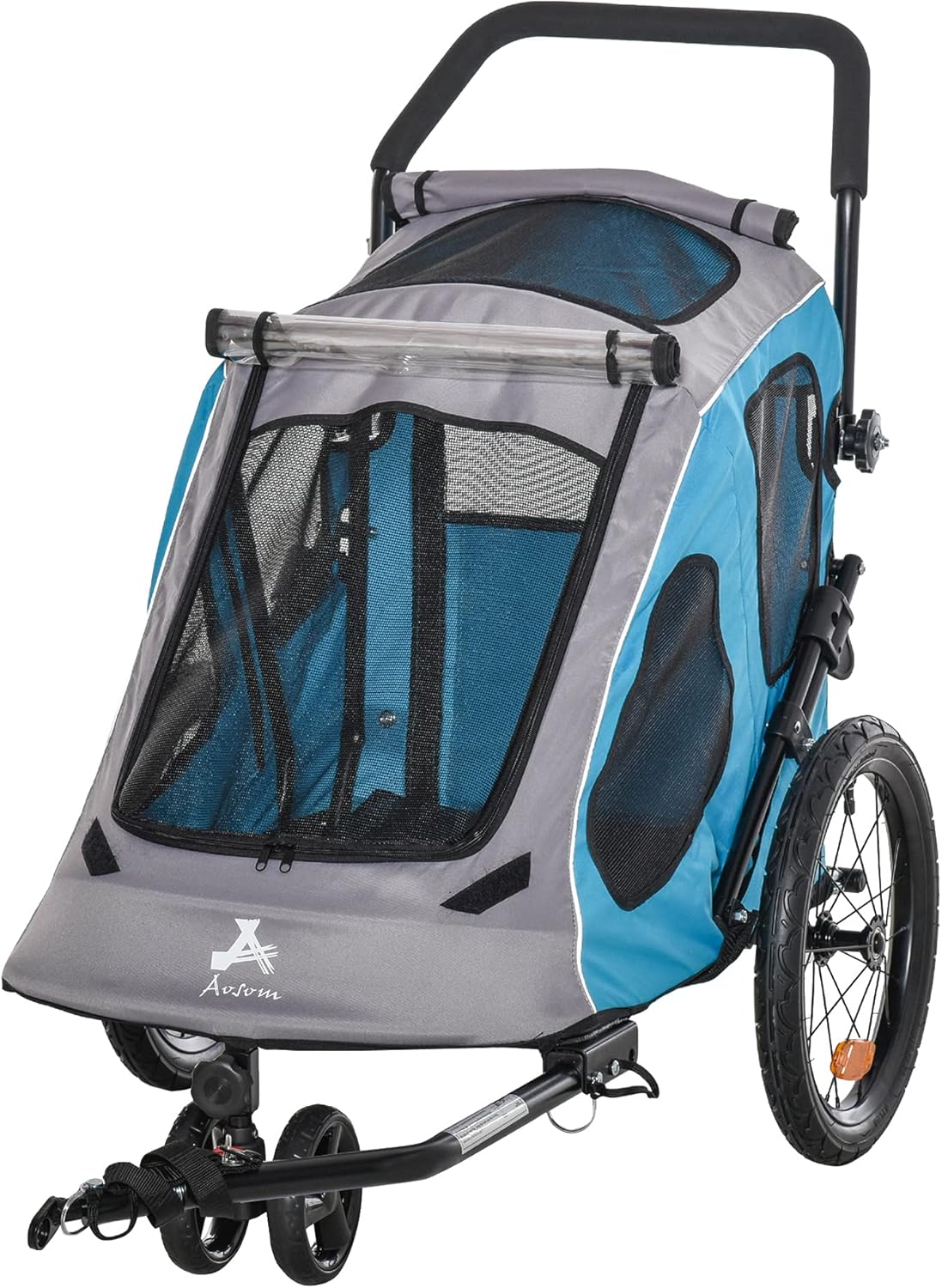 Dog Bike Trailer 2-in-1 Pet Stroller with 360 Swivel Wheel T22005