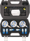 Excavator Hydraulic Digital Pressure Test Coupling Kit, 6 Couplings, 3 Gauges, 2 Hoses K112329