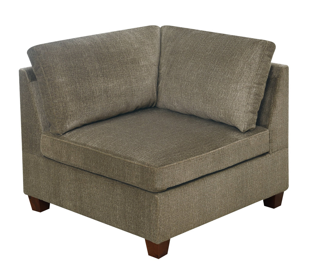 Tan Chenille Modular Sectional Sofa Set 7Pc L112