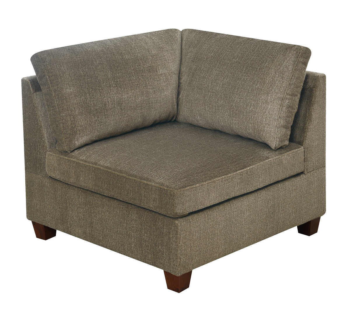 Tan Chenille Modular Sectional Sofa Set 7Pc L112