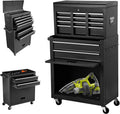 Black 8 Drawer Rolling Tool Chest with Lock R745