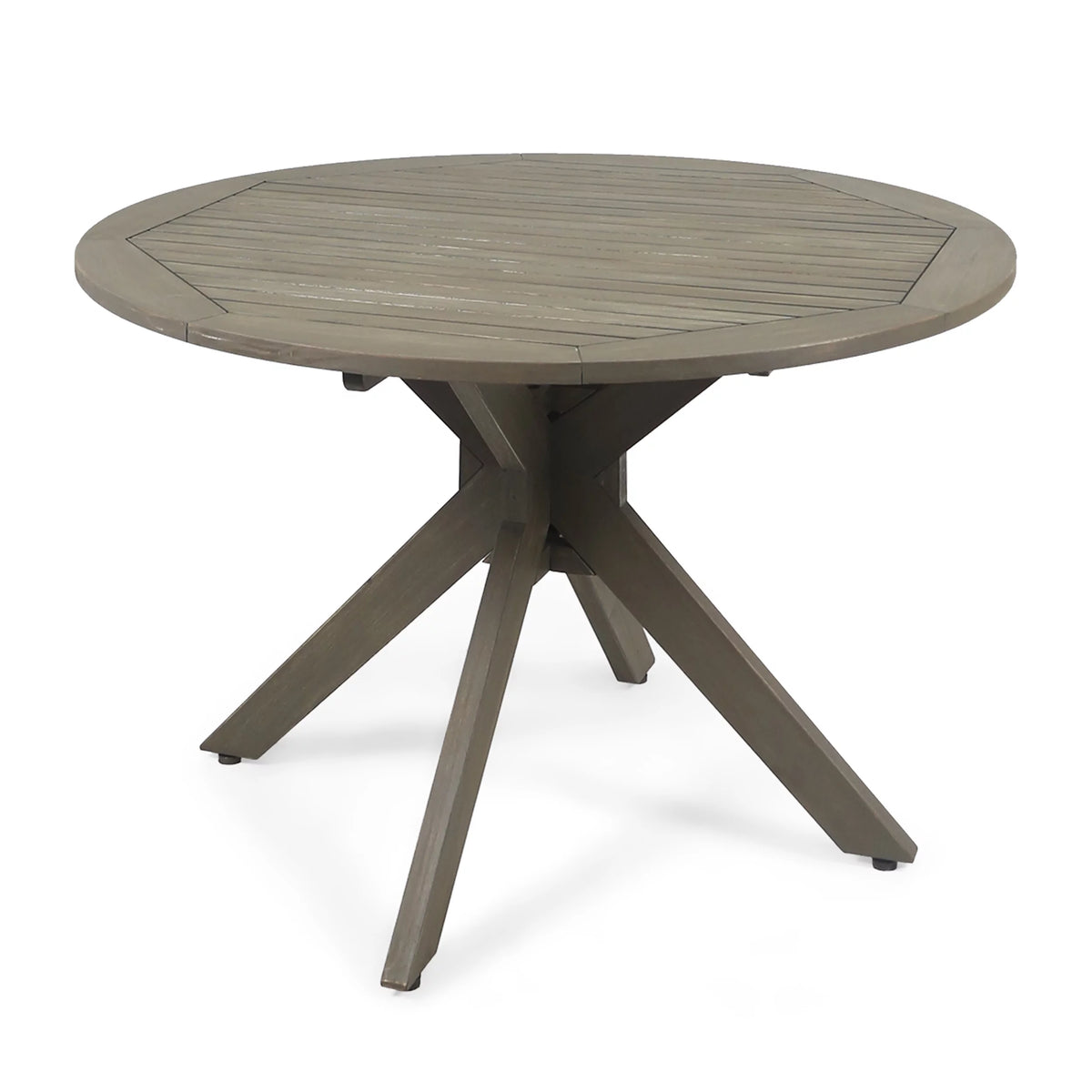 Round Acacia Wood Dining Table Y87472