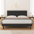 King Size Wingback Fabric Upholstered Platform Bed Frame F536418