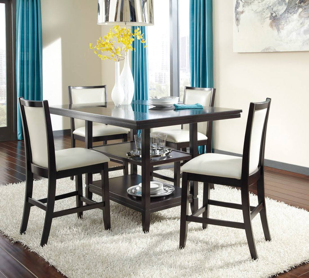 Brown Upholstered Barstool Set of 2 O7668