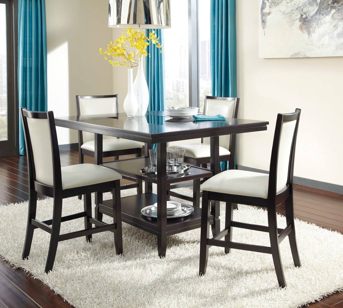 Brown Upholstered Barstool Set of 2 O7668