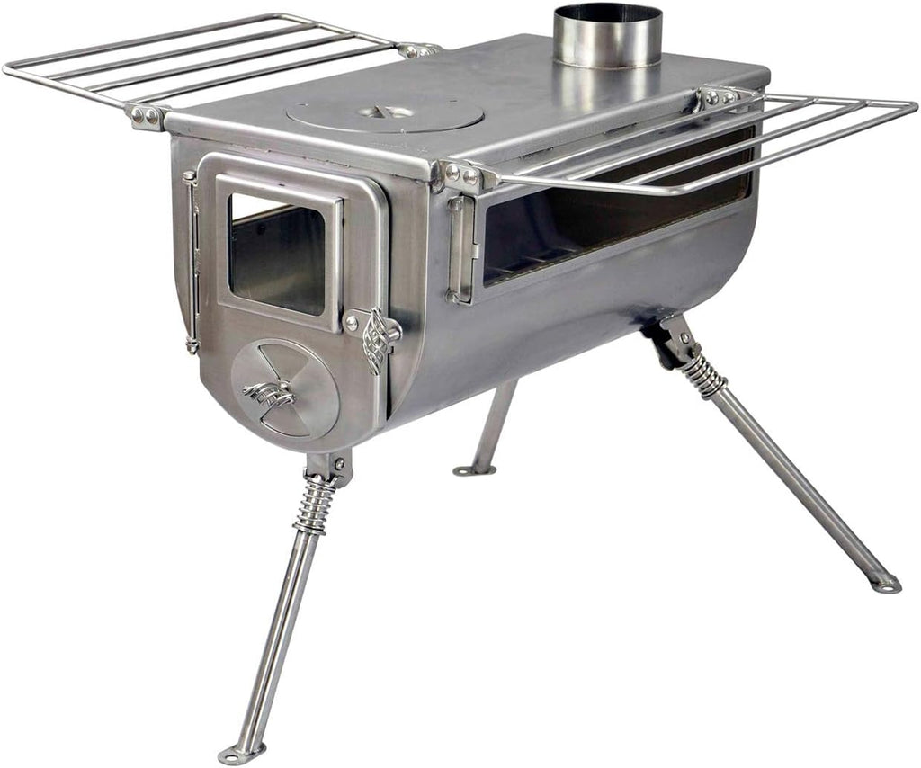Portable Wood Burning Tent Stove with Chimney Pipe E693