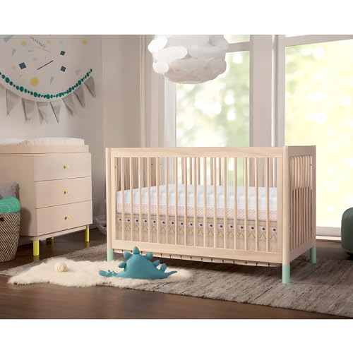 White Pink Dual Sided Memory Foam Crib Mattress E60840