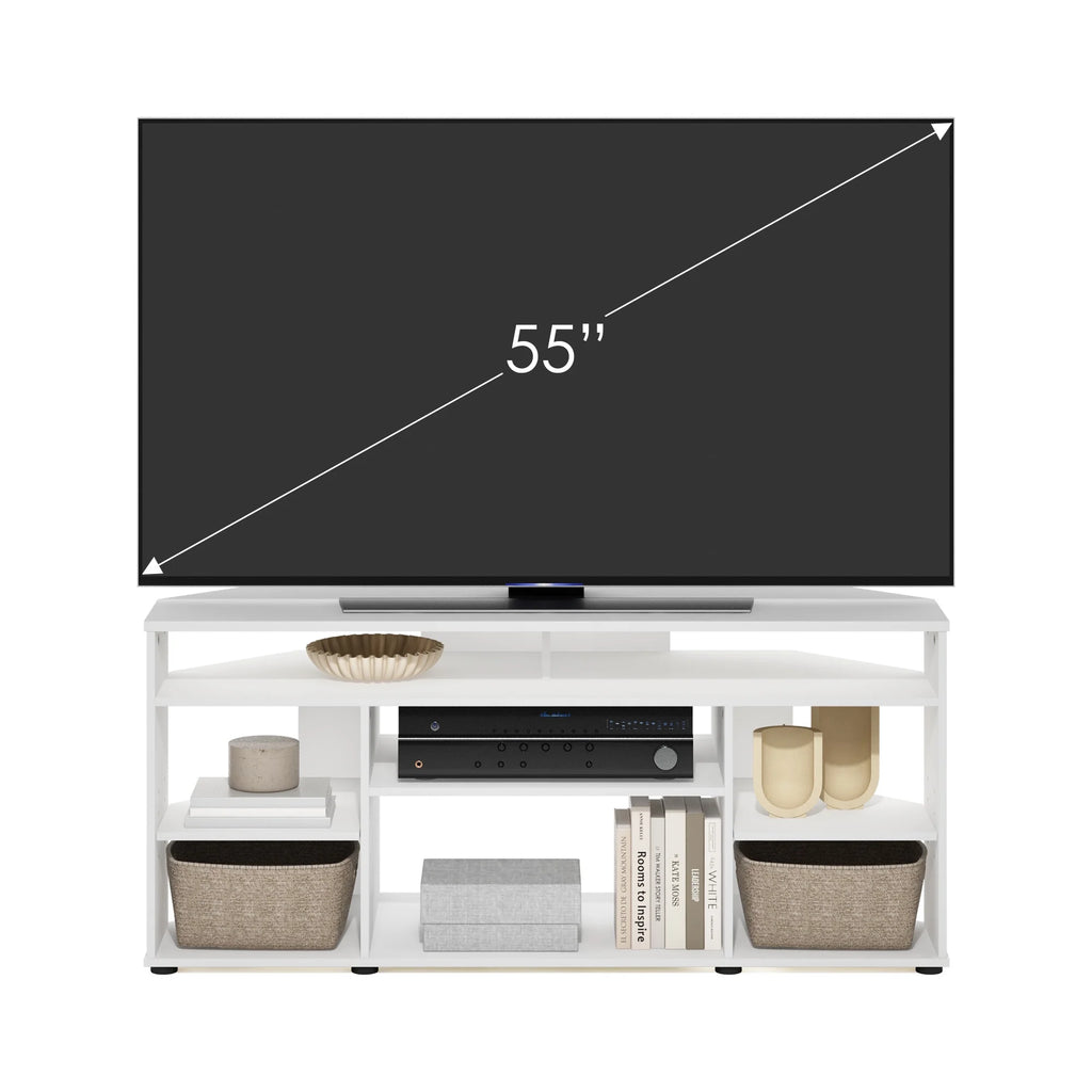Corner TV Stand up to 55 Inches White E91963