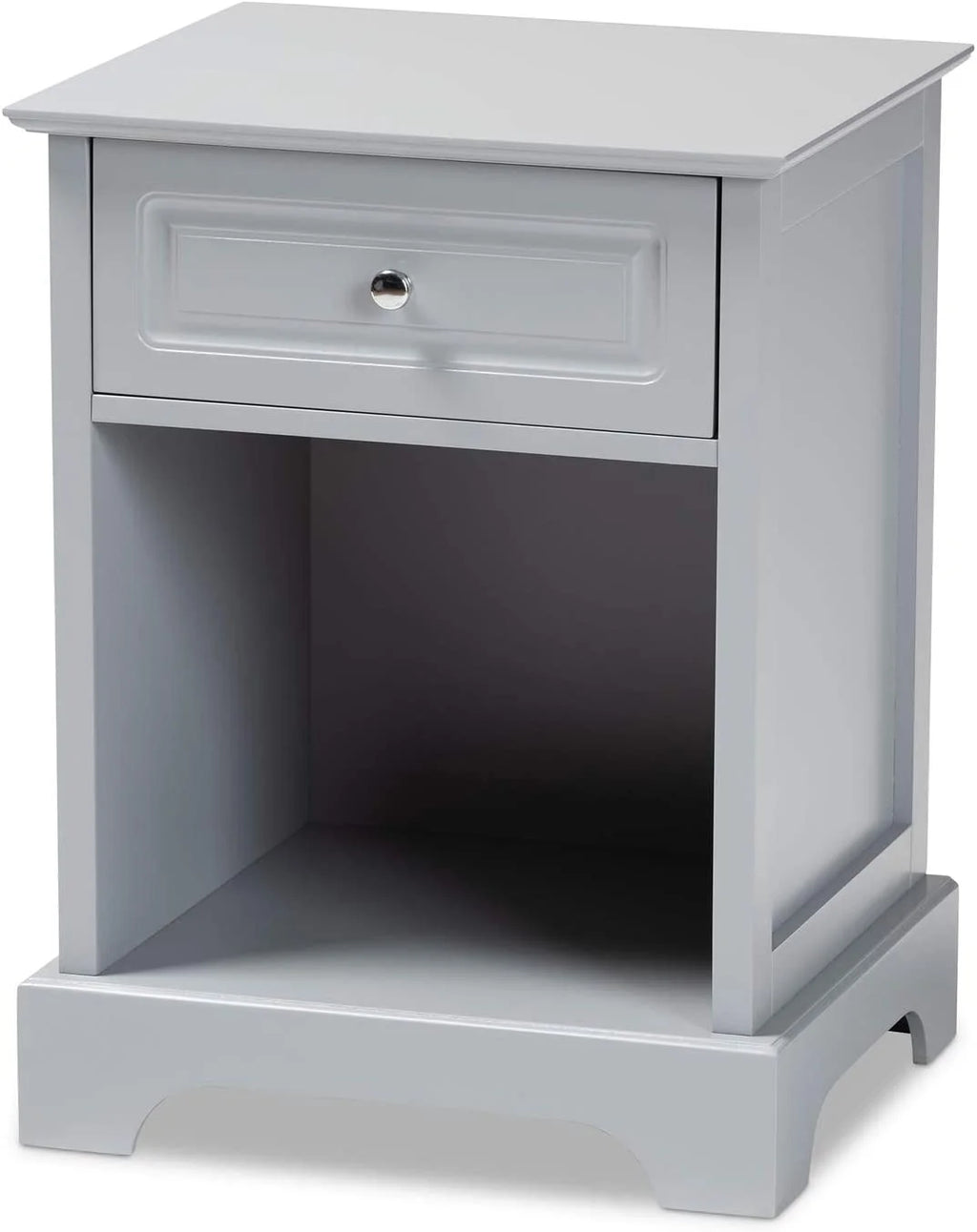 Light Grey 1-Drawer Wood End Table O36815