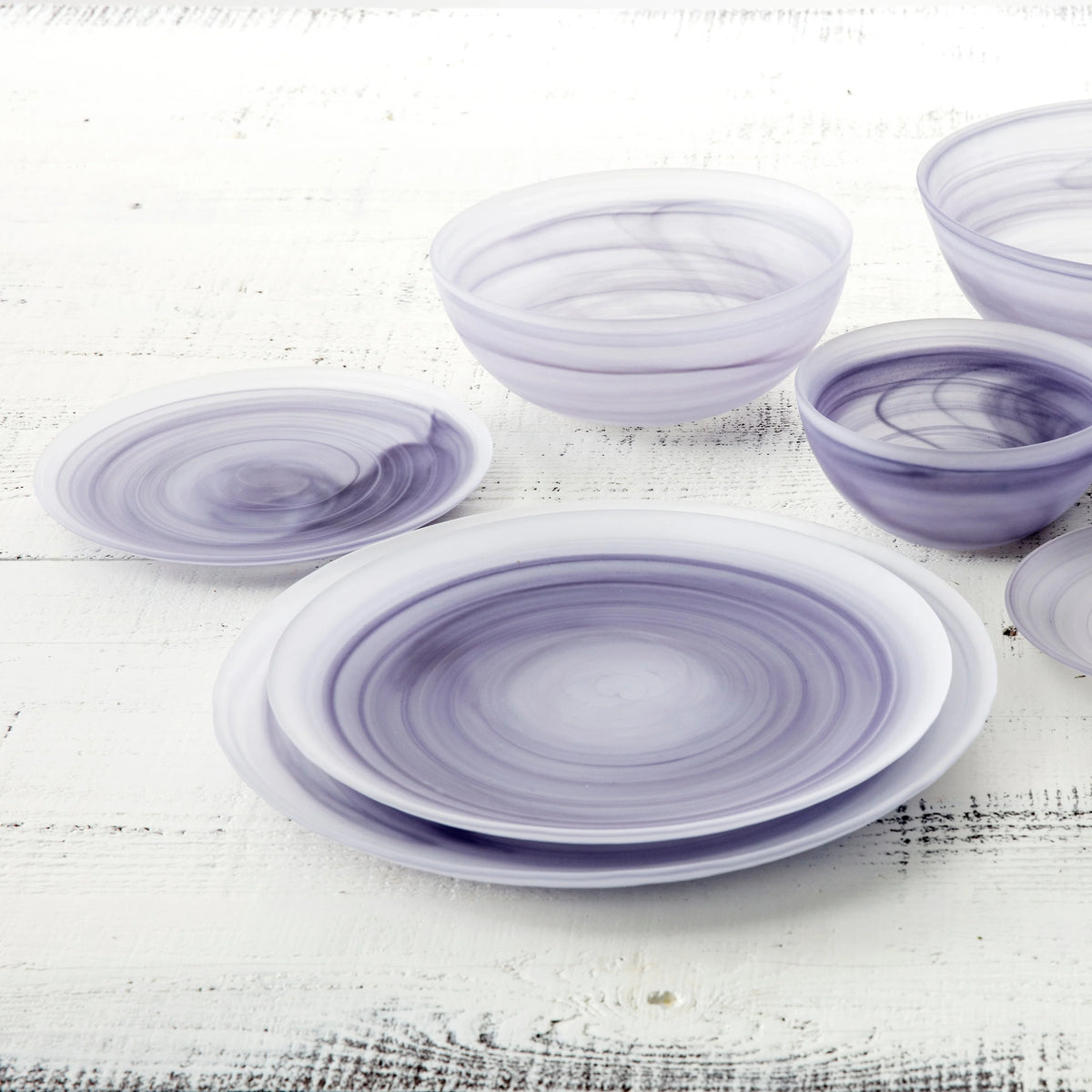 Amethyst Glass Dinnerware 4 Piece U4381