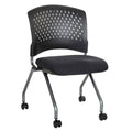 Armless Folding Chair with Ventilated Back and Casters S985