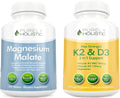 Magnesium Malate 400mg Vitamin D3 K2 270 Tablets 150 Capsules Vegetarian F493481