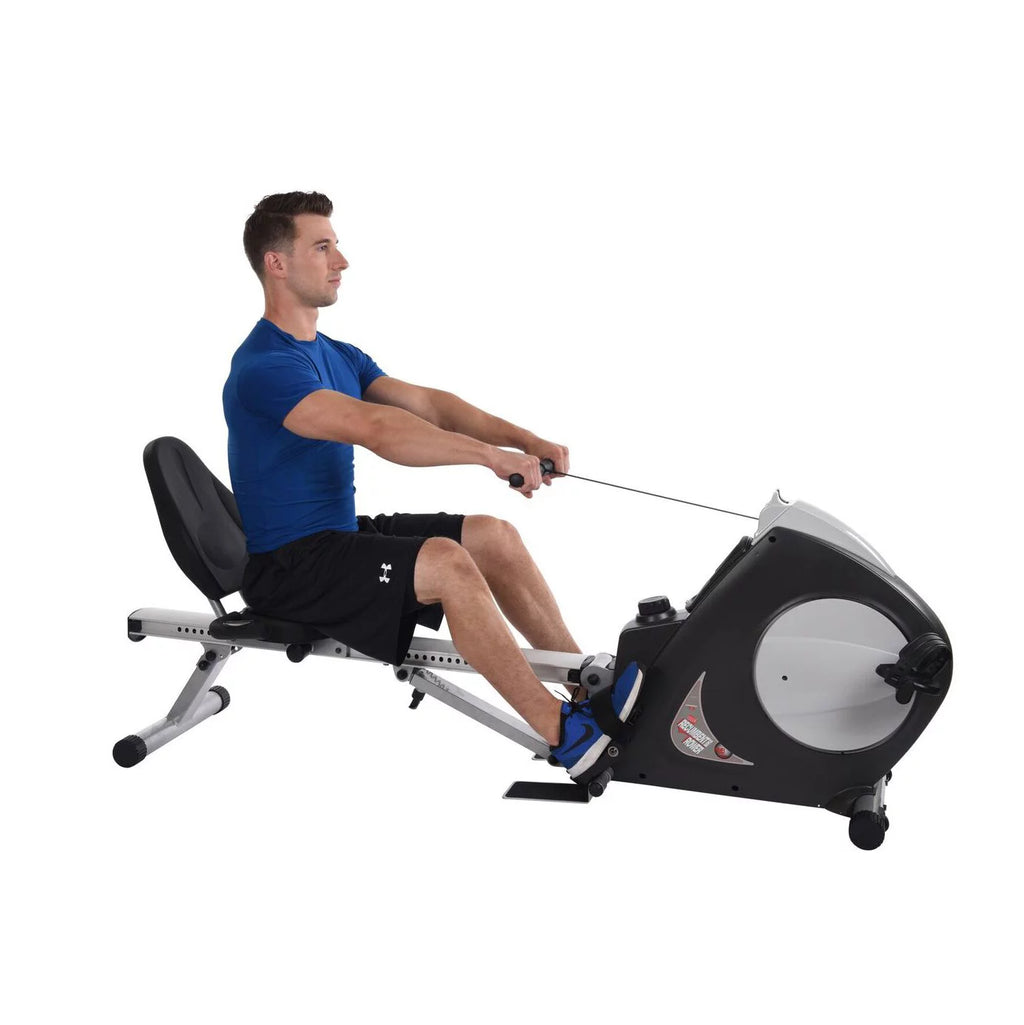 2 in 1 Recumbent Exercise Bike and Rower Machine O716
