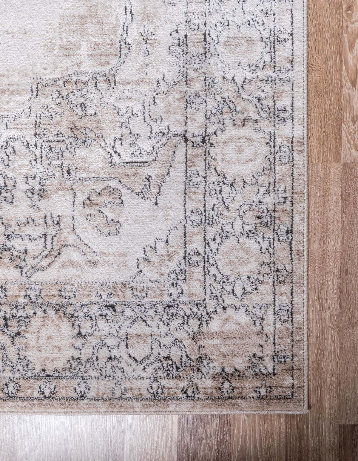 9' x 12' Ivory Low-Pile Rug C705